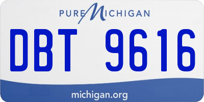 MI license plate DBT9616