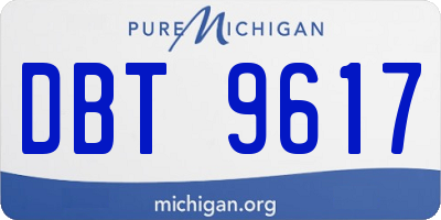 MI license plate DBT9617
