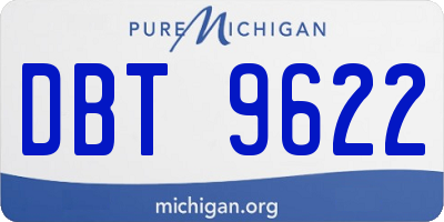 MI license plate DBT9622