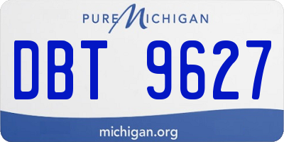 MI license plate DBT9627