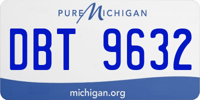 MI license plate DBT9632