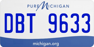 MI license plate DBT9633