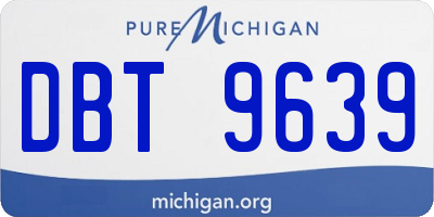 MI license plate DBT9639