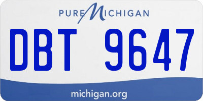 MI license plate DBT9647