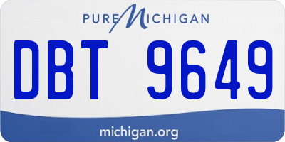 MI license plate DBT9649