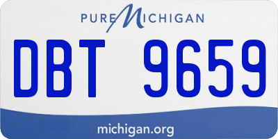 MI license plate DBT9659
