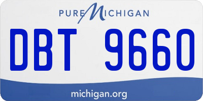 MI license plate DBT9660