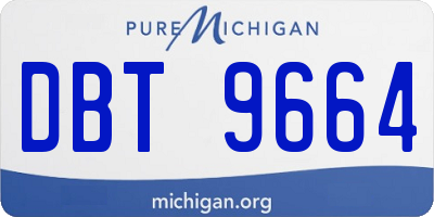 MI license plate DBT9664