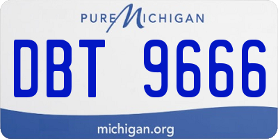 MI license plate DBT9666