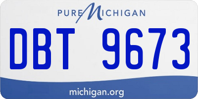 MI license plate DBT9673