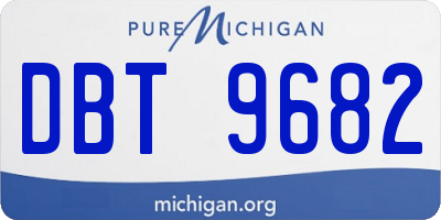 MI license plate DBT9682