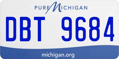 MI license plate DBT9684