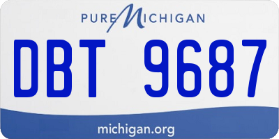 MI license plate DBT9687