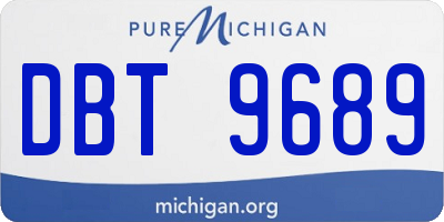 MI license plate DBT9689