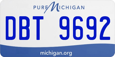 MI license plate DBT9692