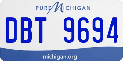 MI license plate DBT9694