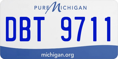 MI license plate DBT9711