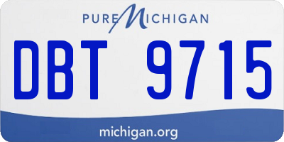 MI license plate DBT9715