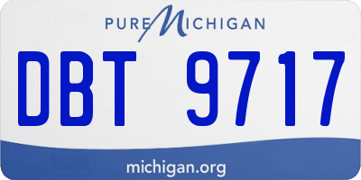 MI license plate DBT9717