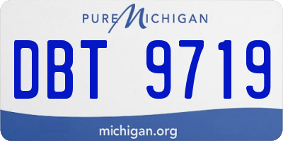 MI license plate DBT9719