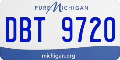 MI license plate DBT9720