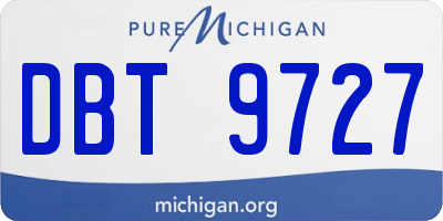 MI license plate DBT9727