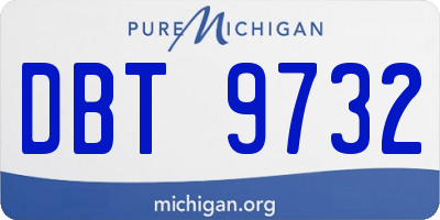 MI license plate DBT9732