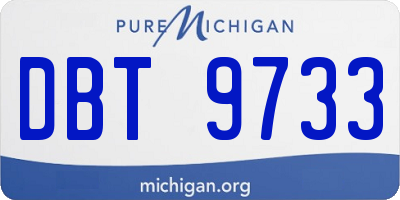 MI license plate DBT9733