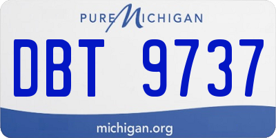 MI license plate DBT9737