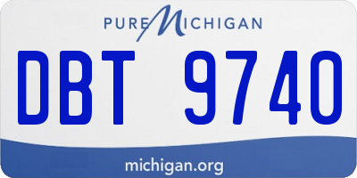 MI license plate DBT9740