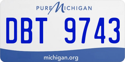 MI license plate DBT9743