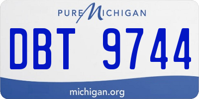 MI license plate DBT9744