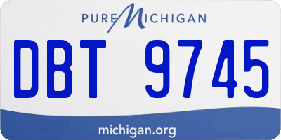 MI license plate DBT9745