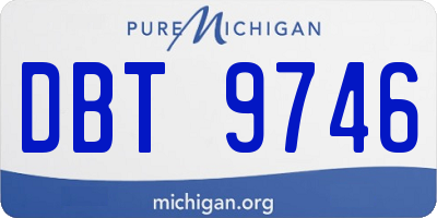 MI license plate DBT9746