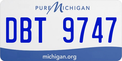 MI license plate DBT9747