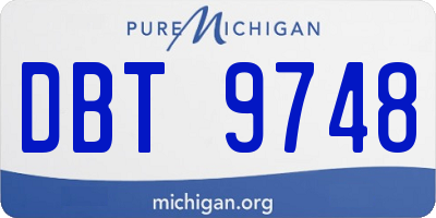 MI license plate DBT9748