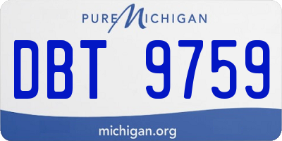 MI license plate DBT9759