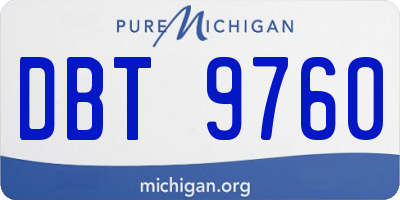 MI license plate DBT9760