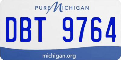 MI license plate DBT9764
