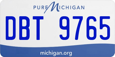 MI license plate DBT9765