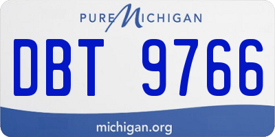 MI license plate DBT9766