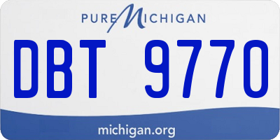 MI license plate DBT9770