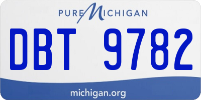 MI license plate DBT9782