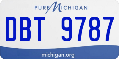 MI license plate DBT9787
