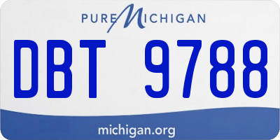 MI license plate DBT9788