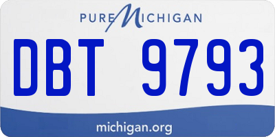 MI license plate DBT9793