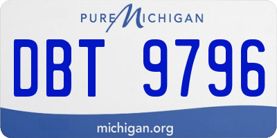 MI license plate DBT9796
