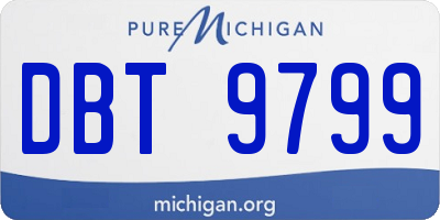 MI license plate DBT9799