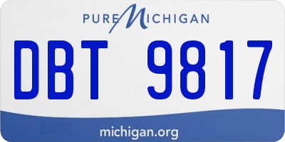 MI license plate DBT9817