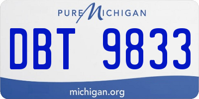 MI license plate DBT9833